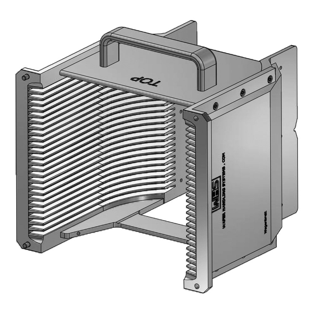 6" (150 mm) Aluminium-Kassette hart, klar eloxiert | 25 Schlitz Stirnwand / H-Stange | Griff | Eckig | Mindestbestellmenge 5 6" (150 mm) Aluminium-Kassette hart, klar eloxiert | 25 Schlitz Stirnwand / H-Stange | Griff | Eckig | Mindestbestellmenge 5