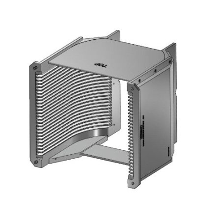 8" (200 mm) Aluminium-Kassette hart, klar eloxiert | 25 Schlitz Stirnwand / H-Stange | Wohnung | Mindestbestellmenge 5